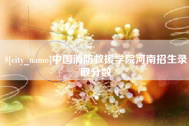 宜昌中国消防救援学院河南招生录取分数