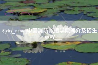 宜昌中国消防救援学院简介及招生章程