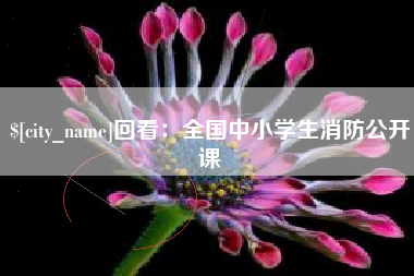 宜昌回看：全国中小学生消防公开课