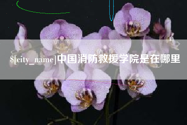 宜昌中国消防救援学院是在哪里