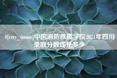 宜昌中国消防救援学院2021年四川录取分数线是多少