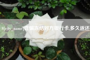 宜昌诈骗冻结对方银行卡,多久返还
