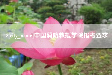 宜昌中国消防救援学院报考要求