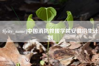 宜昌中国消防救援学院安徽招生计划