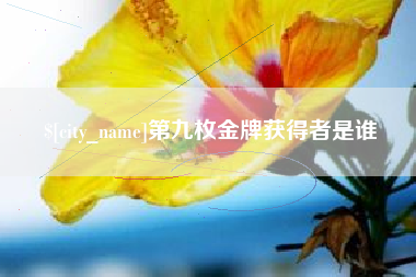 宜昌第九枚金牌获得者是谁