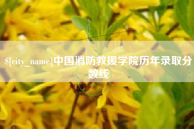 宜昌中国消防救援学院历年录取分数线