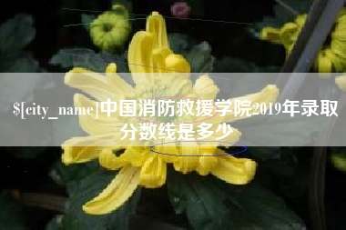 宜昌中国消防救援学院2019年录取分数线是多少