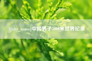 宜昌中国男子5000米世界纪录