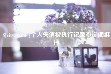 宜昌个人失信被执行记录查询阚继伟