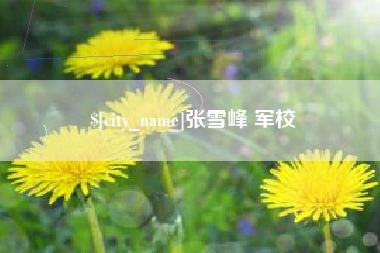 宜昌张雪峰 军校