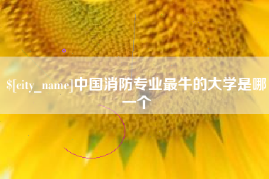 宜昌中国消防专业最牛的大学是哪一个