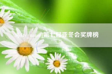 宜昌第七届亚冬会奖牌榜