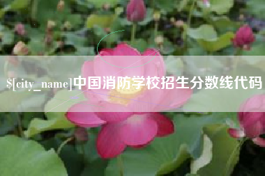 宜昌中国消防学校招生分数线代码
