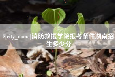 宜昌消防救援学院报考条件湖南招生多少分