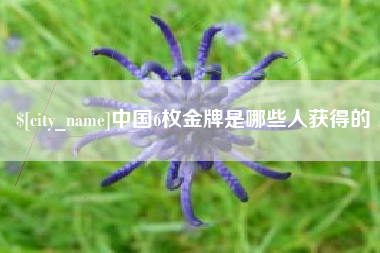 宜昌中国6枚金牌是哪些人获得的