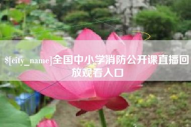 宜昌全国中小学消防公开课直播回放观看入口