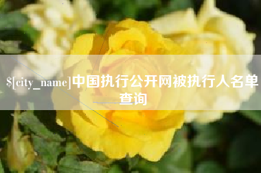 宜昌中国执行公开网被执行人名单查询