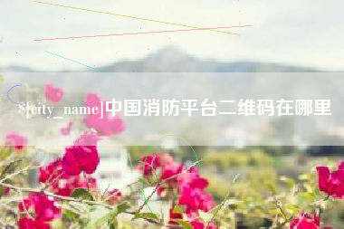 宜昌中国消防平台二维码在哪里