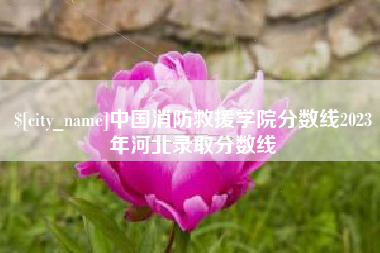 宜昌中国消防救援学院分数线2023年河北录取分数线