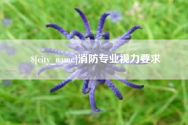 宜昌消防专业视力要求
