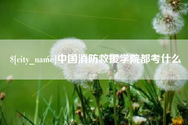 宜昌中国消防救援学院都考什么