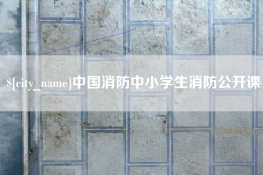 宜昌中国消防中小学生消防公开课