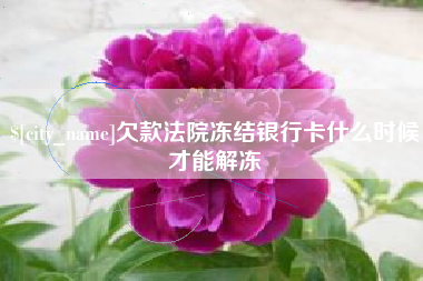 宜昌欠款法院冻结银行卡什么时候才能解冻