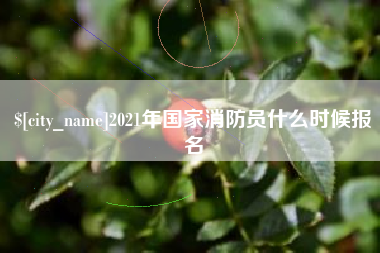 宜昌2021年国家消防员什么时候报名