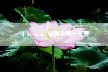 宜昌中国金牌一览表
