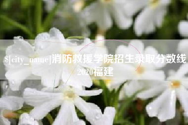 宜昌消防救援学院招生录取分数线2020福建
