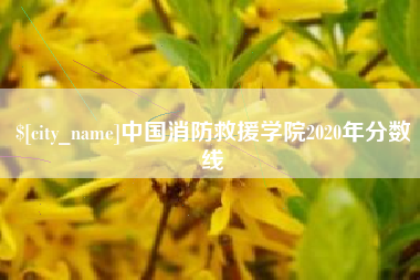 宜昌中国消防救援学院2020年分数线